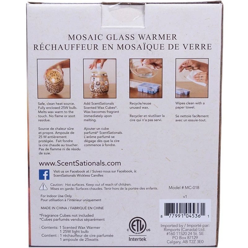 ScentSationals Mosaic Wax Warmer - Monroe