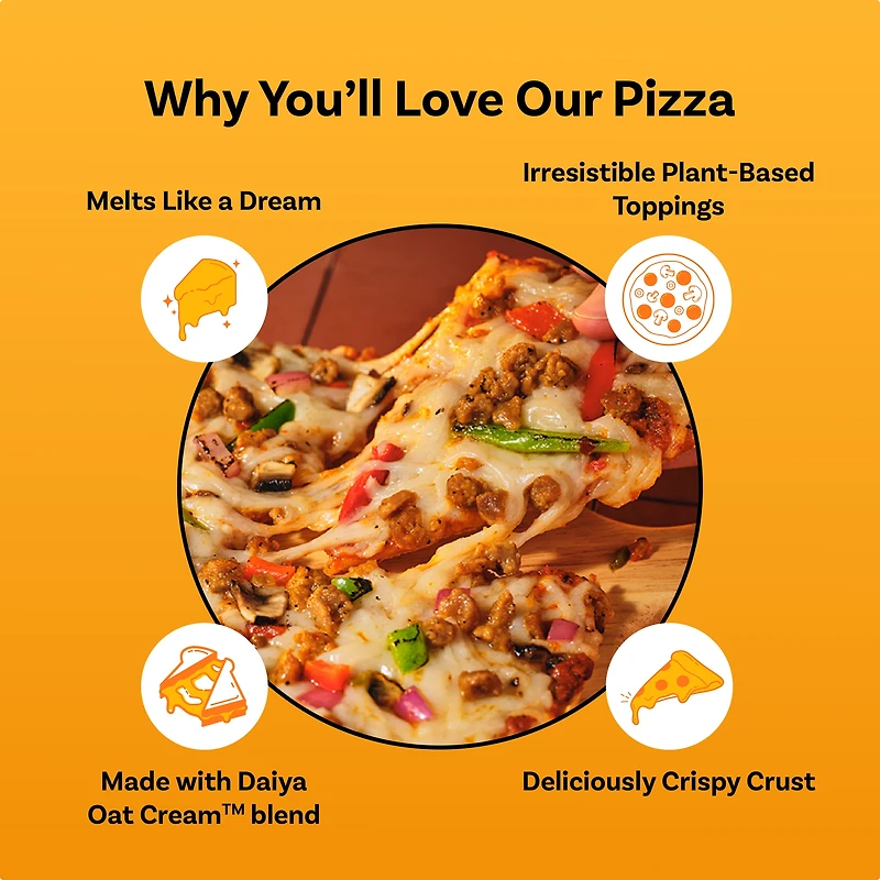 Daiya pizza diavola sans produits laitiers et sans gluten, végétalien (surgelée) 369g