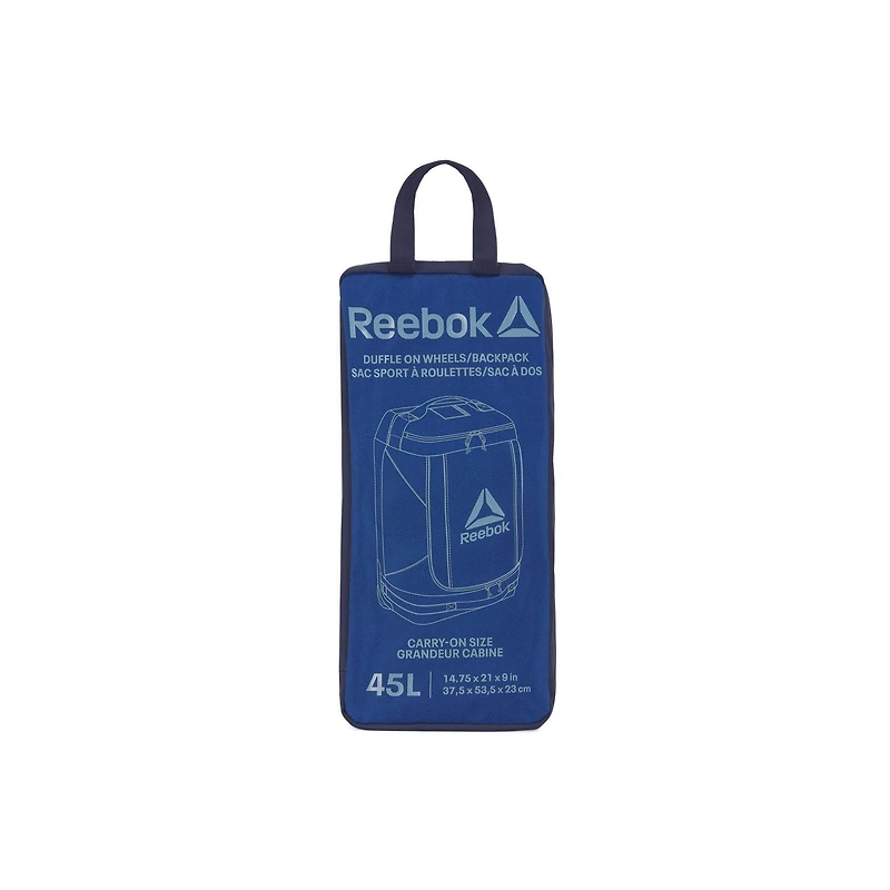 Reebok - Sac à dos convertible en sac de sport à roulettes. sac de voyage pliable révolutionnaire