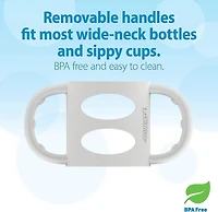 Biberon étroit avec poignées en silicone de Dr. Brown’s® Milestones™ Bleu paquet de 2