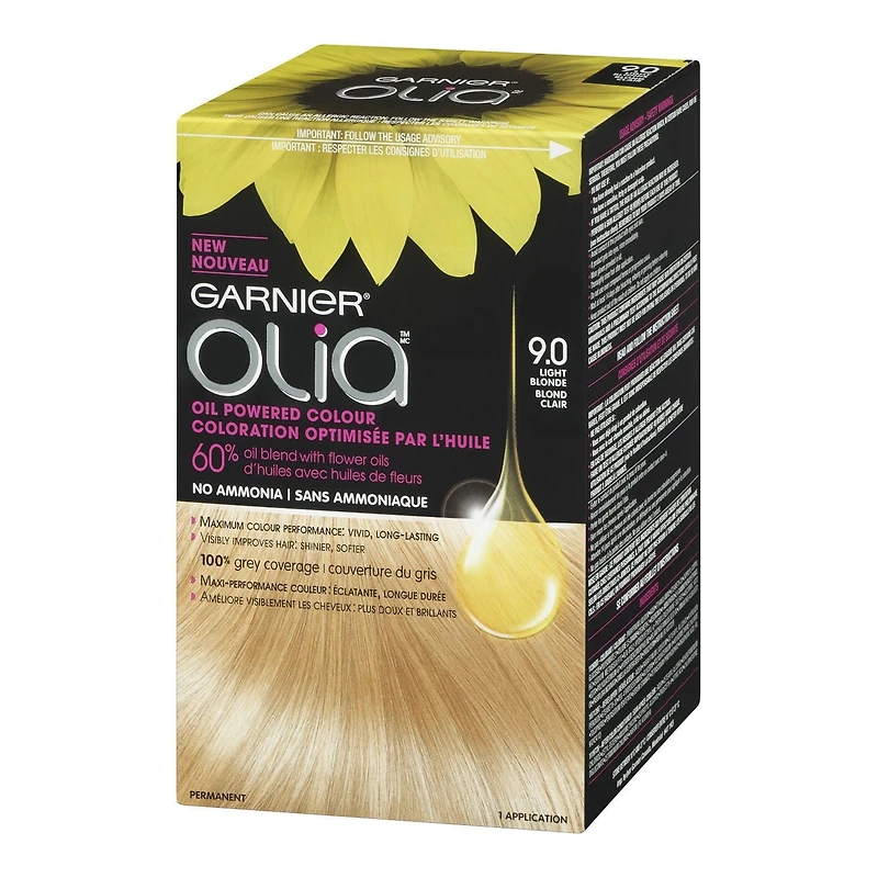Coloration permanente optimisée par l'huile pour les cheveux sans ammoniaque Olia de Garnier, 1 unité