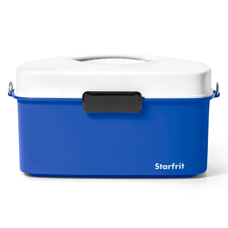 Starfrit Electric Hot Dog Steamer, Steams up to 12 Hot-Dogs, Nestable Components for Easy Storage, Special Edition Blue