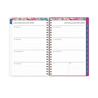 Agenda hebdomadaire/mensuel 2023, 5 po x 8 po, Blue Sky, motif éclatant Monique