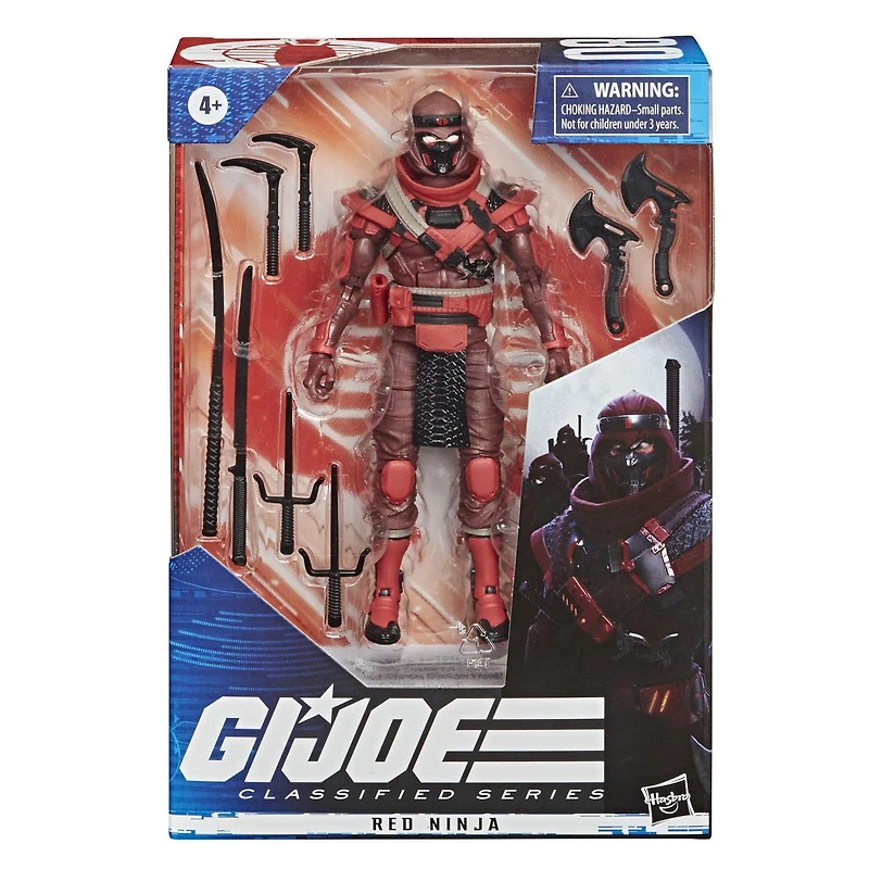 G.I. Joe Classified Series, figurine Red Ninja 08 premium à collectionner de 15 cm, accessoires multiples, avec emballage spécial