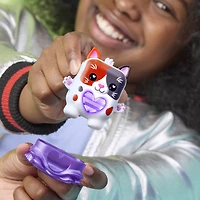 Hasbro Nano-mals Purrnelope la chatte tricolore, compagnon électronique
