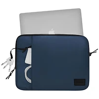Gaston Luga Housse matelassée Dash 13"/14" | Cuir végan durable | Convient aux ordinateurs portables 11″-14″ | Bleu Foncé
