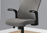 Monarch Specialties Office Chair, Adjustable Height, Swivel, Ergonomic, Armrests, Computer Desk, Work, Metal, Mesh, Grey, Black, Contemporary, Modern