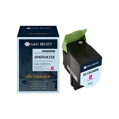 G&G Select Xerox C310/C315 New Compatible Magenta Toner Cartridge, 006R04358
