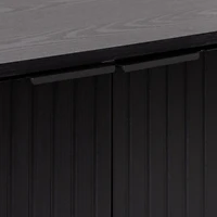 Lysander Black Premium Engineered Wood Fluted Sideboard Buffet