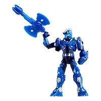 Figurine d’action Pilote Armorsaurs Tricératops (TJ), figurine articulée de 3,75 po (9,5 cm) avec pièces d’armure et arme,  âge 6 ans et +