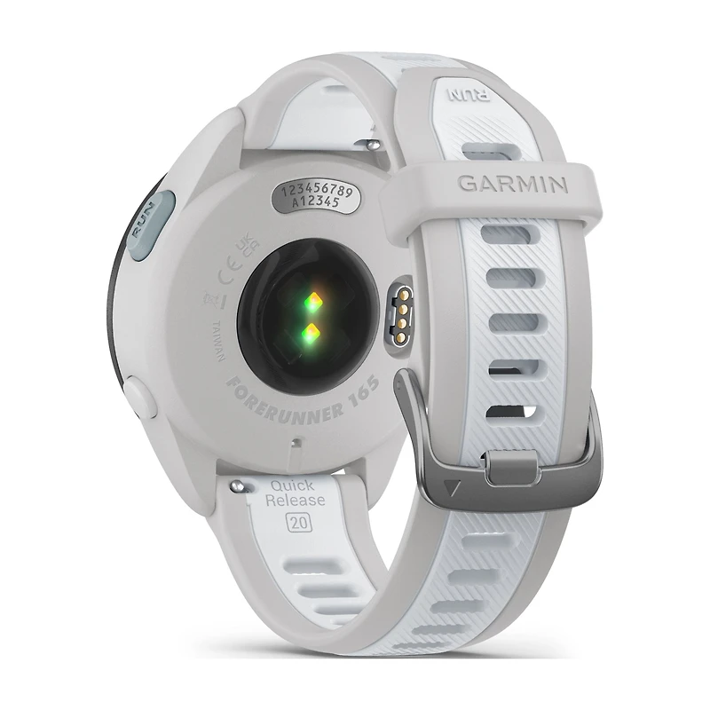 Garmin Forerunner 165 GPS Running Smartwatch and Fitness Tracker with Heart Rate - Mist Grey/Whitestone