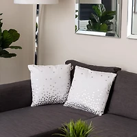 Fabstyles Holiday Lights Cotton Cushions Removable Cover Poly Filled Decorative Pillows
