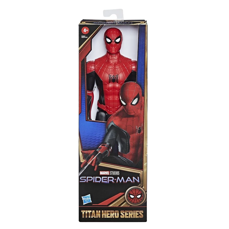 Marvel Spider-Man Titan Hero Series, figurine Spider-Man en costume rouge et noir de 30 cm inspirée du film de Spider-Man, enfants dès 4 ans
