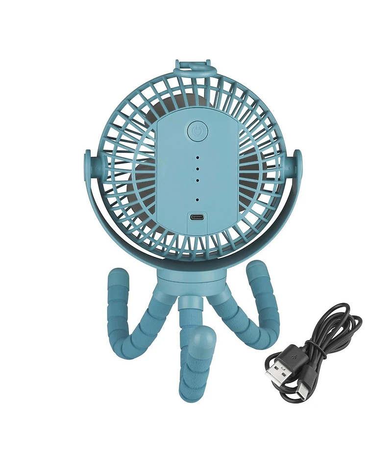 Ventilateur flexible personnel rechargeable Mainstays, bleu