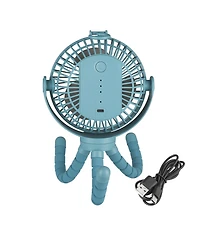 Ventilateur flexible personnel rechargeable Mainstays, bleu