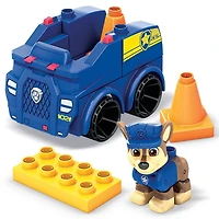 Mega Bloks PAW Patrol Chase's Police Car Building Set, 10 building blocks and special pieces
