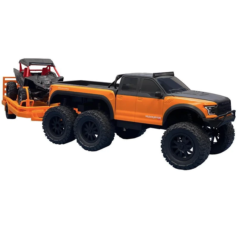 Ens. de camionnette télécommandée Ford Hennessey Velociraptor et Yamaha YXZ à l'échelle 1:10