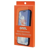 Protection d'écran en verre Corning durable pour iPhone 15 Pro Grande clarté et anti-salissures