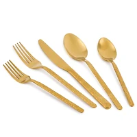 "Thyme & Table Ensemble de Couverts Lumi Gold 20 Pièces, Service pour 4" Ensemble de couverts