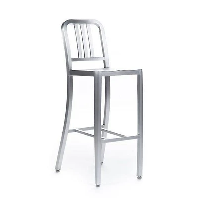 Navy Stool 30" in Brushed