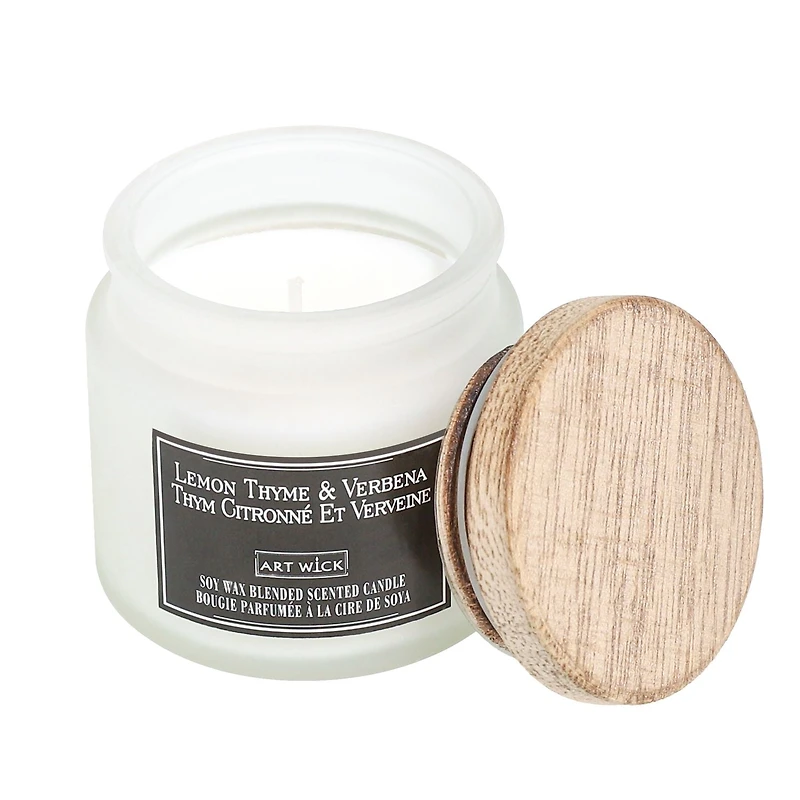 Art Wick 2.4OZ Lemon Thyme & Verbena Soy Wax Blended Scented Candle,1 cotton wick