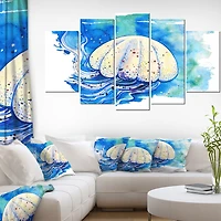 Design Art Aquarelle De La Méduse Art Sur Toile