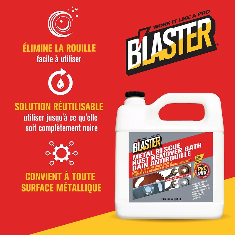 Blaster Metal Rescue Rust Remover Bath 1Gal, 4-Pack