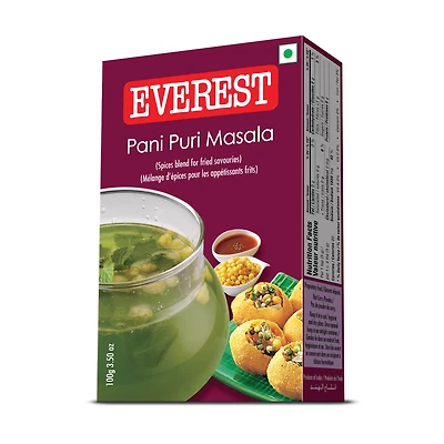 Everest Pani Puri Masala, 100g Mélange d’épices authentique pour l’eau Pani Puri acidulée