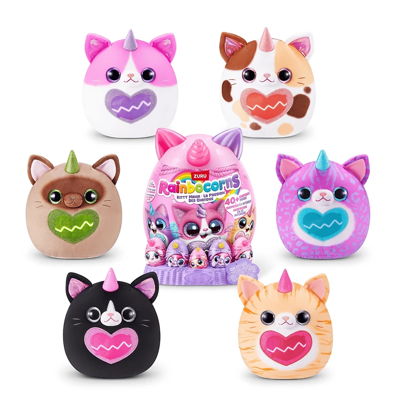 Rainbocorns Kitty Mania by ZURU, Plush Toy for Girls