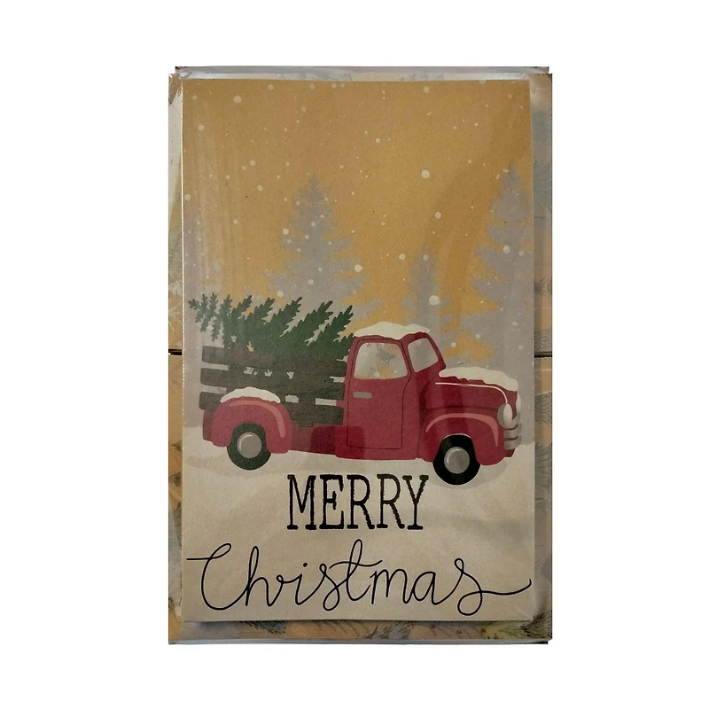 Boîtes-cadeaux Holiday Time pliantes imprimées de Noël en carton kraft, 3 tailles assorties, 6 boîtes, de Holiday Time 6 boîtes-cadeaux de Noël en carton kraft imprimées