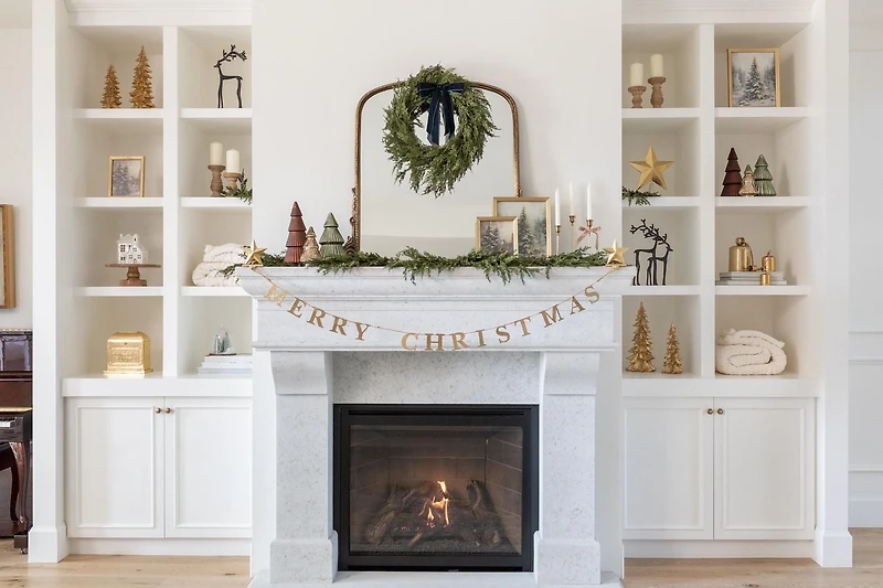 FRAÎCHE Holiday Brushed Gold Metal Candle Holder Set, 3 pack