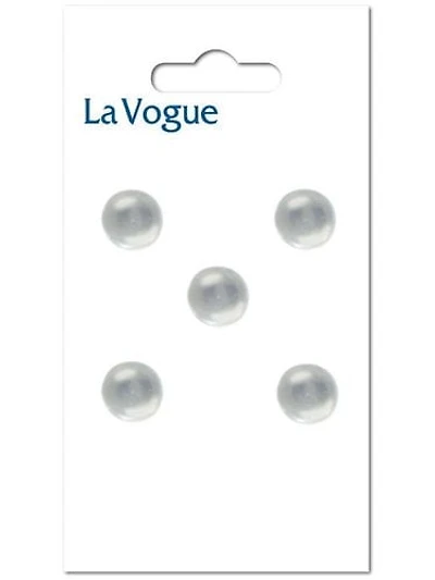 La Vogue 9 mm Bouton à tige, blanc Les boutons et les fermetures La Vogue offre un assortiment mode et contemporain de styles et de couleurs.