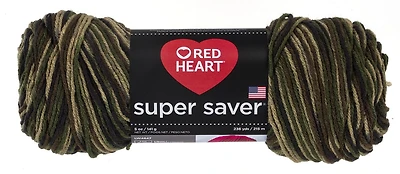 Red Heart® Fil Super Saver®, Imprimés, Acrylique #4 Médium, 5oz/142g, 236 Yards Fil durable
