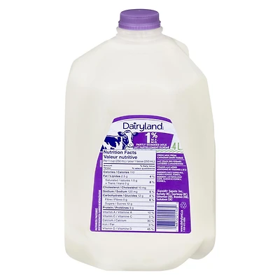 Dairyland Lait partiellement écrémé 1 % 4L