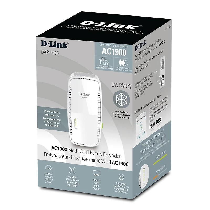 Prolongateur de portée maillé Wi-Fi AC1900 de D-Link
