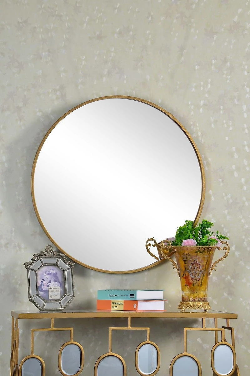 Plata Décor Round Mirror 32"D