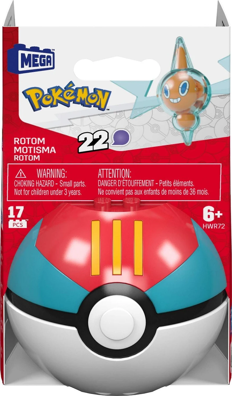 MEGA Pokémon Figurine articulée Motisma, 17 pièces