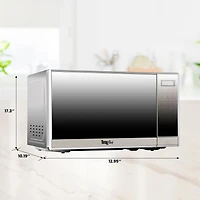 Total Chef 700 Watts Microwave Oven with Digital Controls (0.7 Cu. Ft./20 Liters), Compact Microwave for Quick Meals