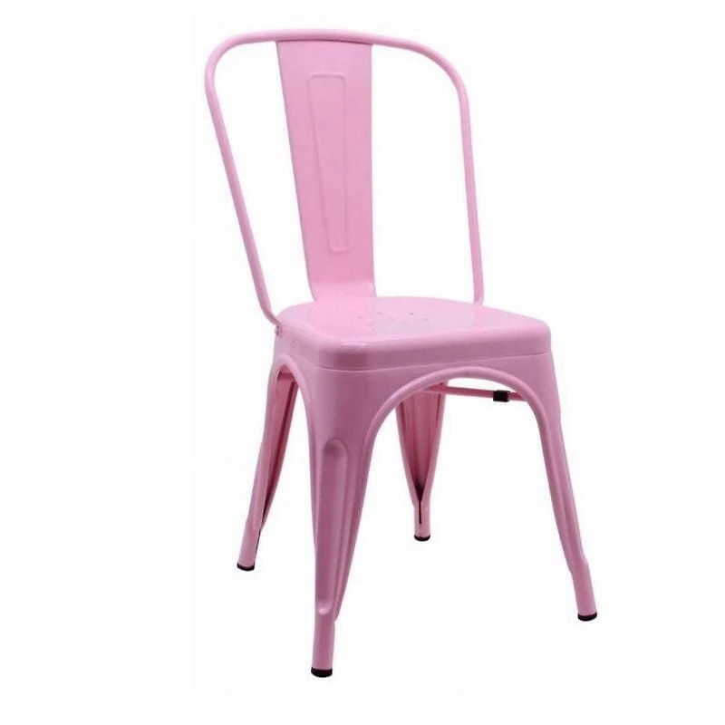 Tolix Roch chaise en rose clair, chaise en métal
