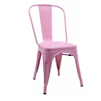 Tolix Roch chaise en rose clair, chaise en métal