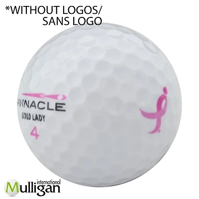 Mulligan - 48 balles de golf récupérées Pinnacle Gold Lady 5A Pristine, Blanc