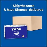 Kleenex® Ultra Soft Facial Tissues, 4 Flat Boxes, 110 Tissues per Box (440 Total Tissues)