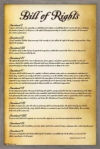The United States of America - Bill of Rights Wall Poster, 22.375" x 34"