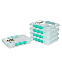 Récipients pour la conservation d'aliments Sistema To Go avec plusieurs compartiments pour conserver plats et aliments, avec séparations et fermetures par clips, 820 ml, sans BPA