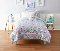 Ensemble de literie « Écailles de sirène » pour enfants Mainstays Tailles:1P/6 pcs,2P/8 pcs