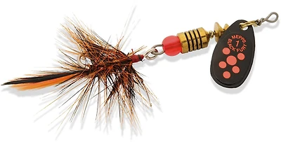 Mepps BF1DSSFL-FL Black Fury In-Line Spinner #1 1/8oz Dressed Siwash Hook Flourescent Red