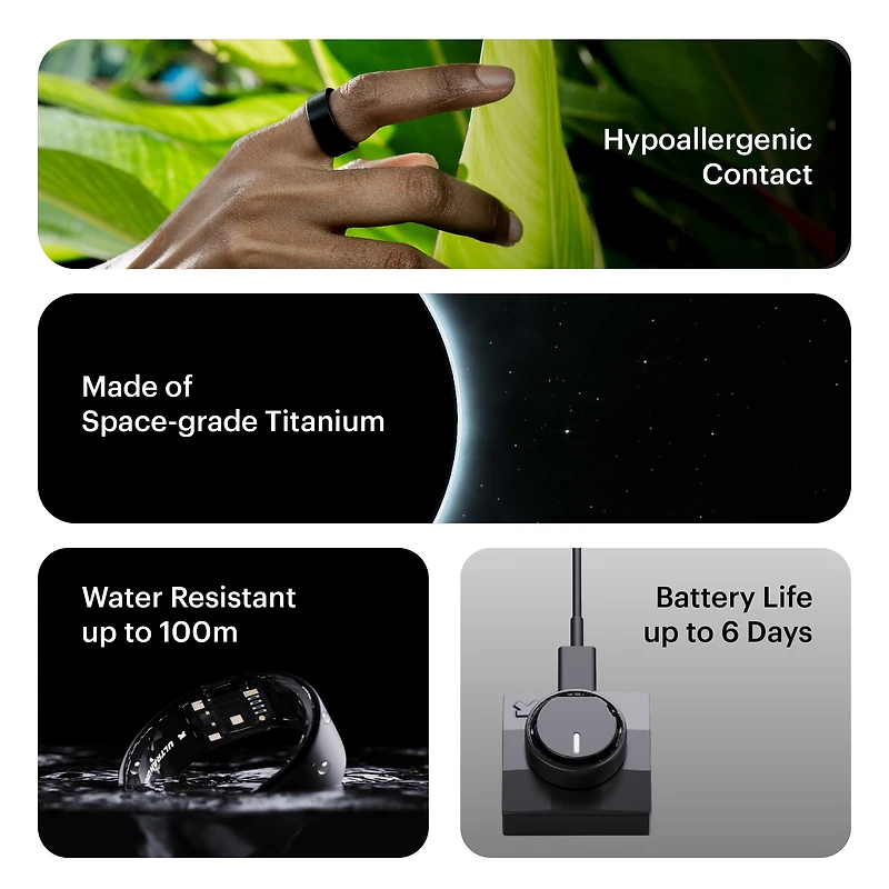 Ultrahuman Ring AIR Space Silver - Size 9