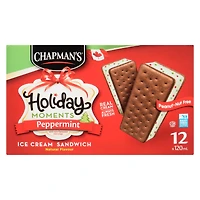 Chapman's Moments des Fêtes sandwich de crème glacée à la menthe poivrée in a Box 12 x 120 ml