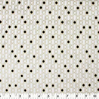 Tissu pré-coupé Fat Quarter de Fabric Creations à motif d'or métallique - chaîne en or - 18" x 21" / 45cm x 53cm