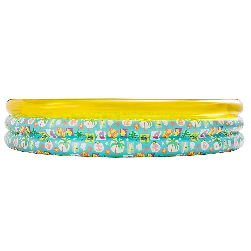 Bluescape Green Tropical 3-Ring Inflatable Swimming Pool for Kids, Round, Age 2 & up, Unisex